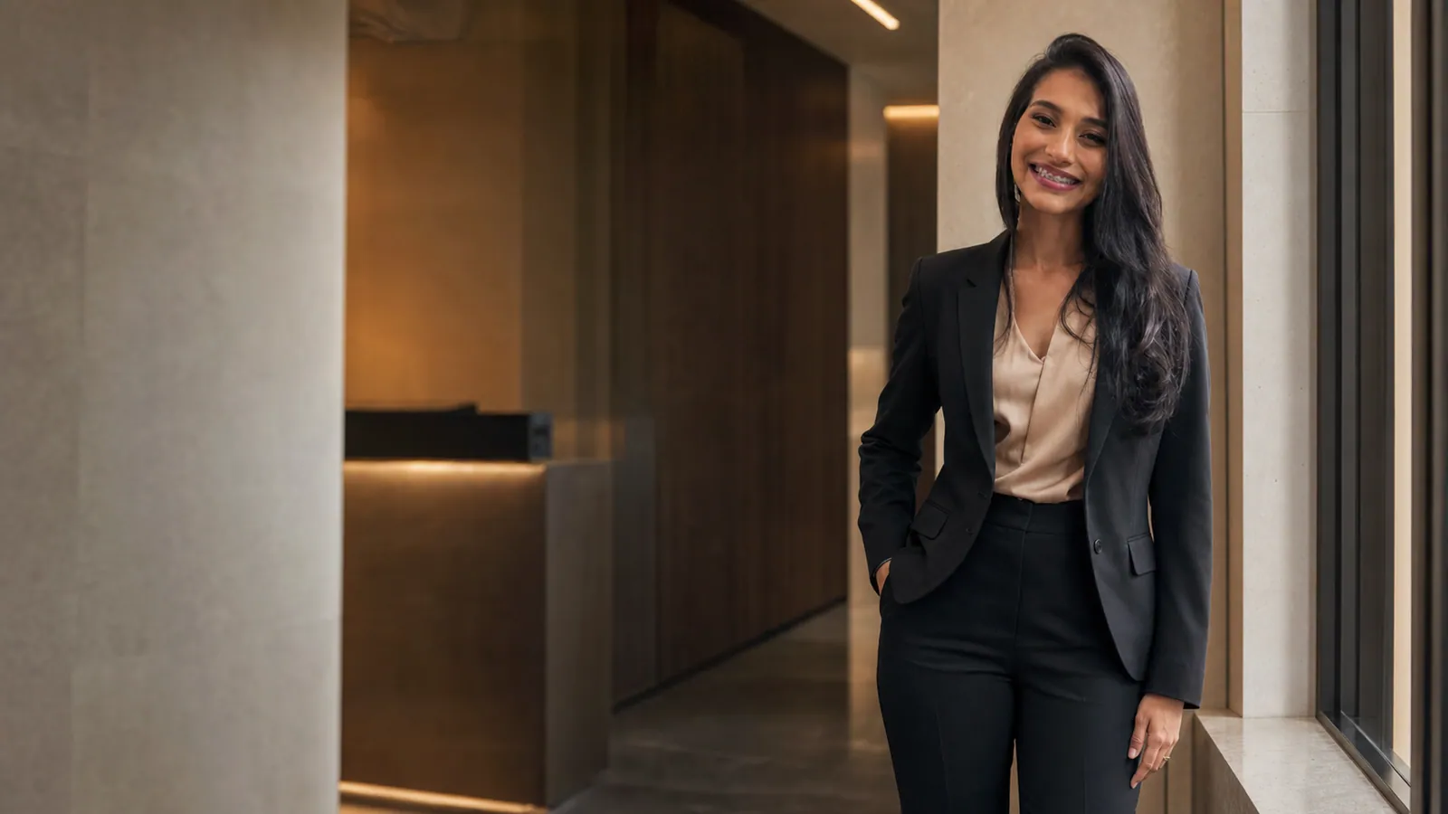 Bianca Islei — advocacia e Direito de Família em Catu Bianca Islei, advogada, em ambiente profissional.